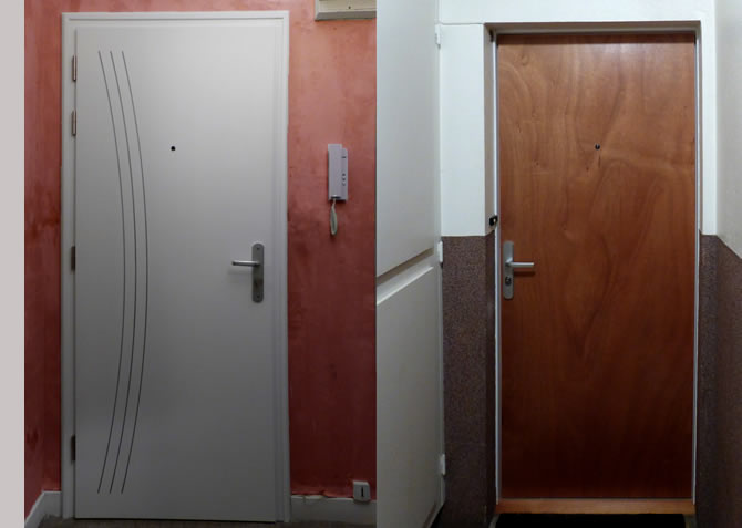 Porte palière bois