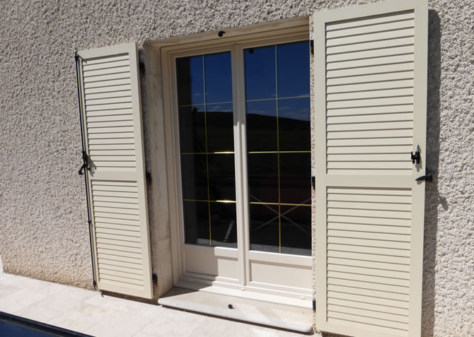 Volets battants pvc porte fenêtre